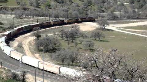 Union Pacific manifest train at Marcel, Tehachapi Loop 3-27-13