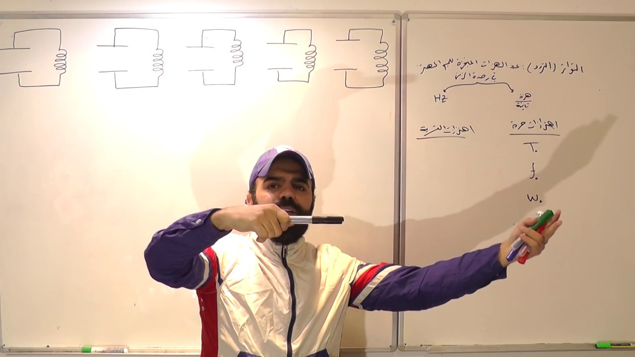 62-شرح نظري الدارة المهتزة وتبادل الطاقة بين المكثفة والوشيعة وحالات تغيير المقاومة ورسومها البيانية