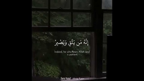 سورة يوسف آية 90| من يتقِ ويصبِر ❤️