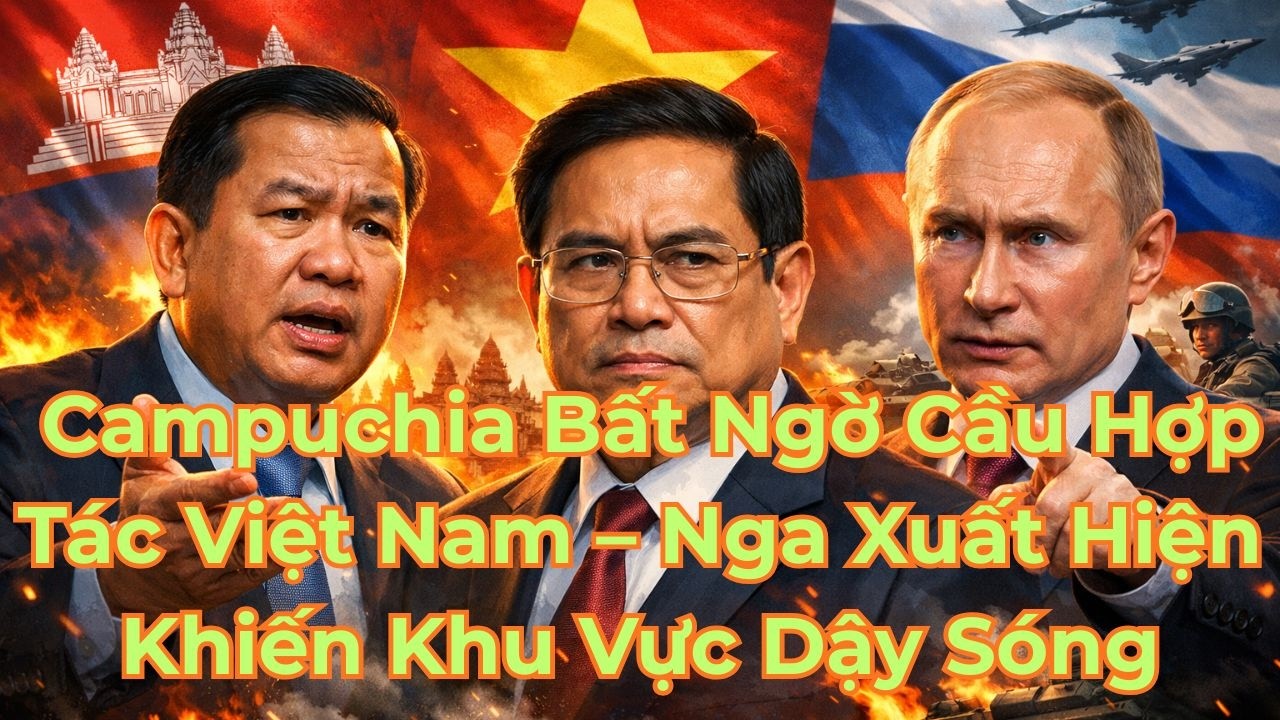 Campuchia Bất Ngờ Cầu Hợp Tác Việt Nam – Nga Xuất Hiện Khiến Khu Vực Dậy Sóng