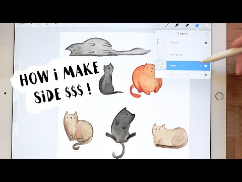 How I Make Clipart to Sell - prepping the files (Procreate on the iPad Pro + Adobe Illustrator)