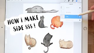 How I Make Clipart To Sell - Prepping The Files Procreate On The Ipad Pro Adobe Illustrator