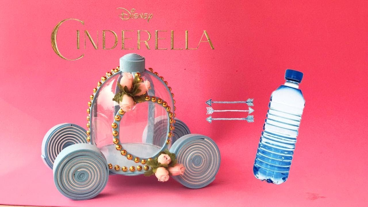 Lembrancinha com garrafa PET - Carruagem Cinderela