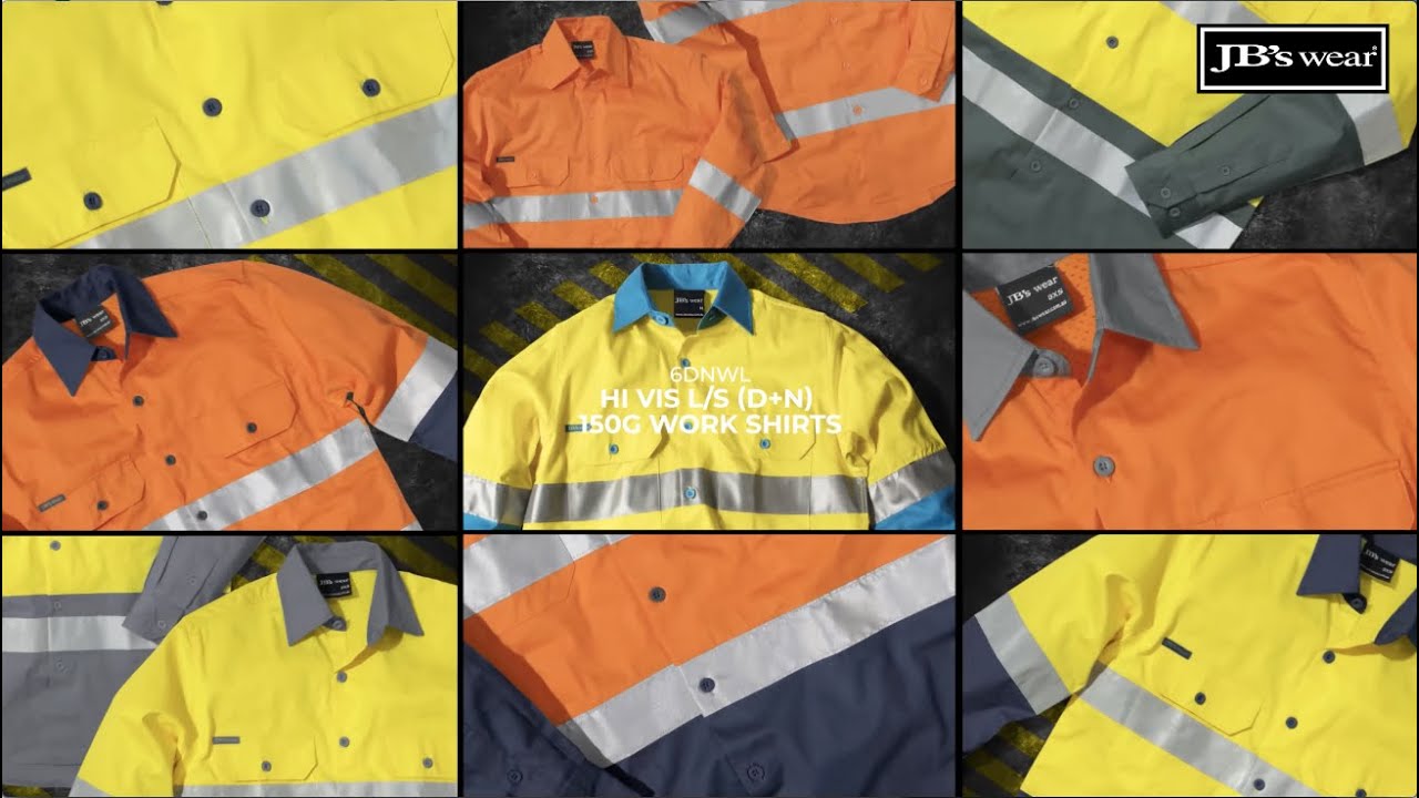 JB's wear - HI VIS L/S (D+N) 150g work shirts