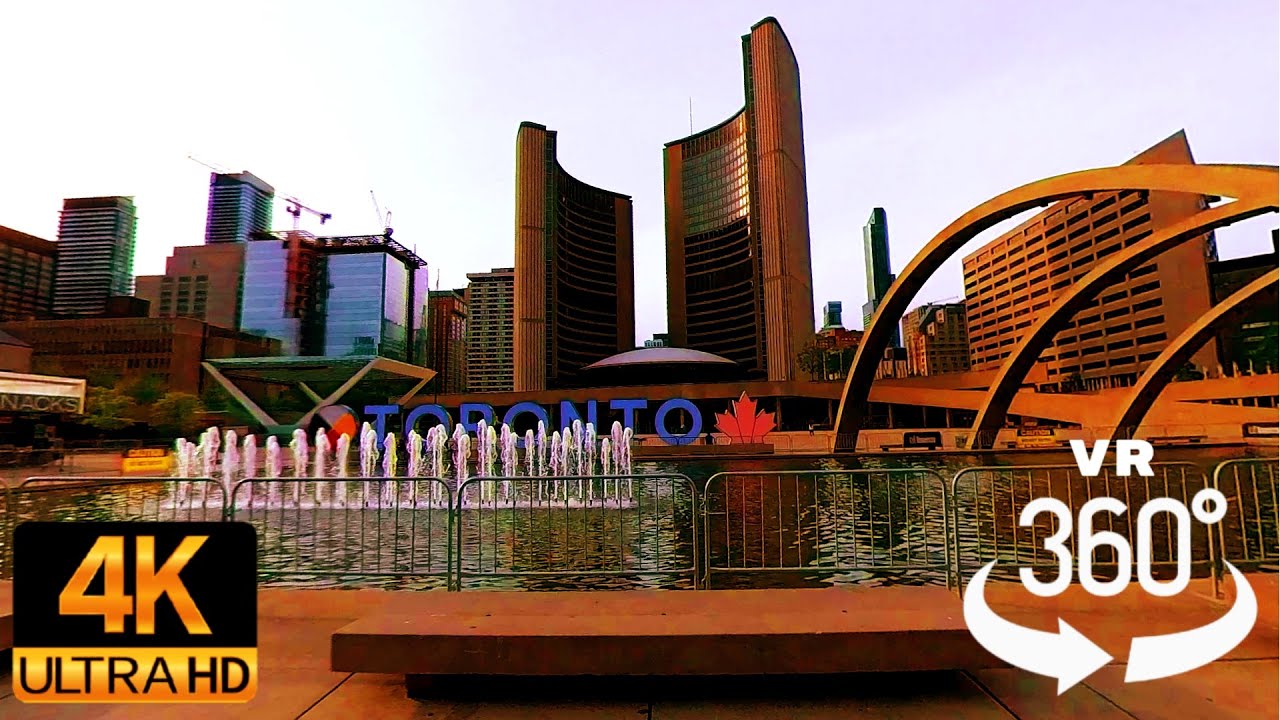 360Video VR 4K Bike Tour Toronto City Hall May 29 2021