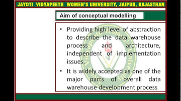 Jayoti Vidyapeeth - Conceptual modelling of data warehouse