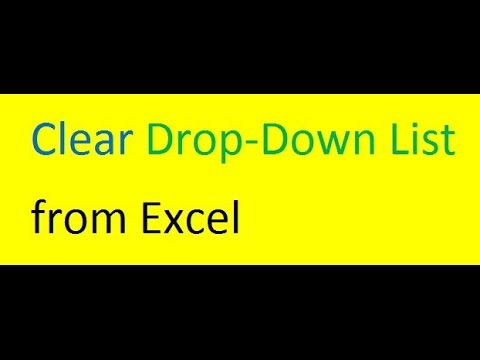 Clear a drop down list