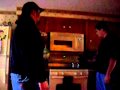 Guy goes crazy in the kitchen