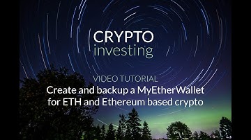 Create and backup a MyEtherWallet