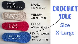 Crochet Sole XLarge