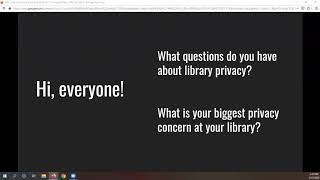 Getting Started With Library Privacy: Privacy Practices For Library Personnel