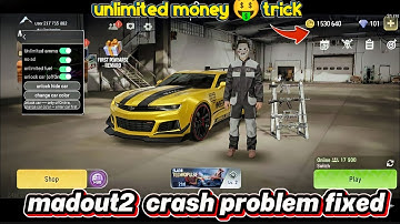 madout2 crash problem fixed ✅ new update unlimited money 🤑 trick 💯 working 