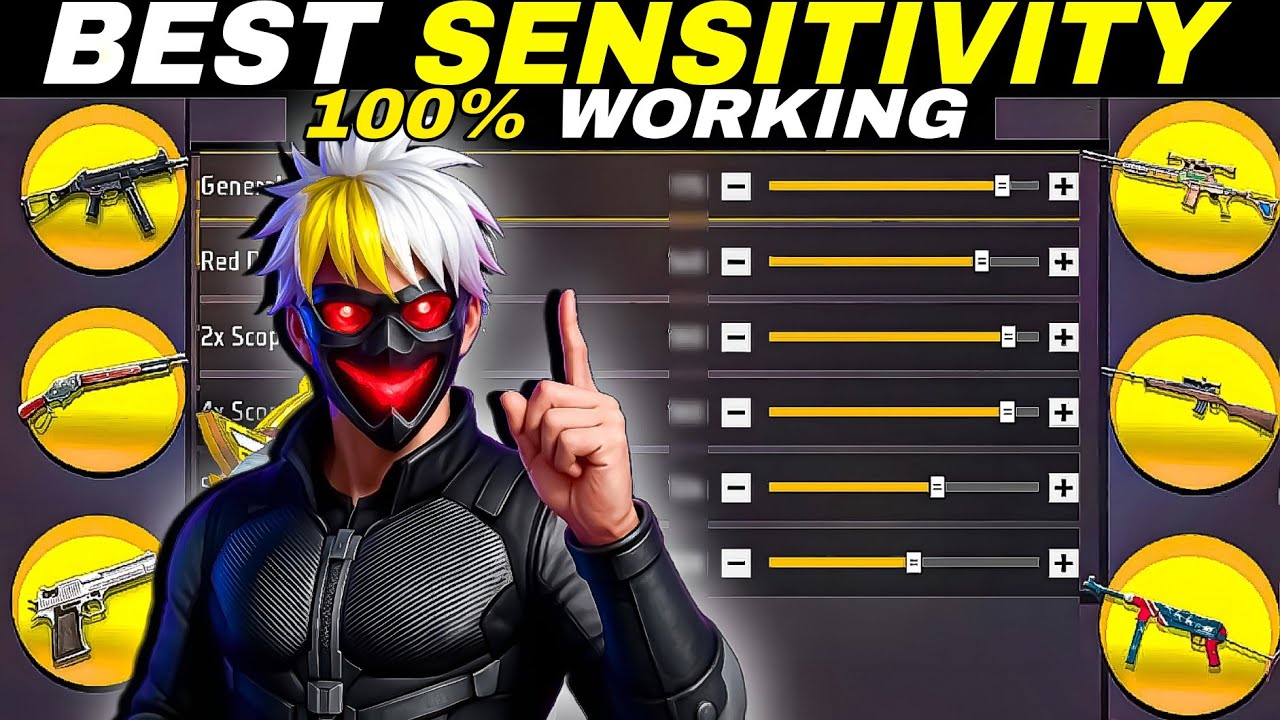 Ff Sensitive Best Sensitivity for Free Fire 😱 | Free Fire Sensitivity Setting 2025🔥 ...