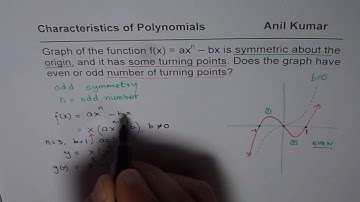 Find the Number of Turning Points for Odd Symmetry Polynomial Function