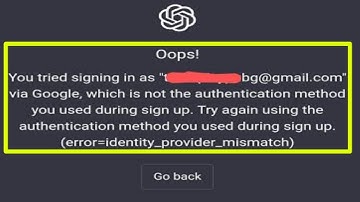 Fix You tried signing in as via Google which is not the authentication Signup in Open AI Chat GPT
