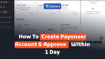 How To Create Payoneer Account & Approve Within 1 Day #payoneer