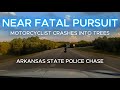 Motorcyclist Cheats Death While Fleeing From Police | Arkansas State Police