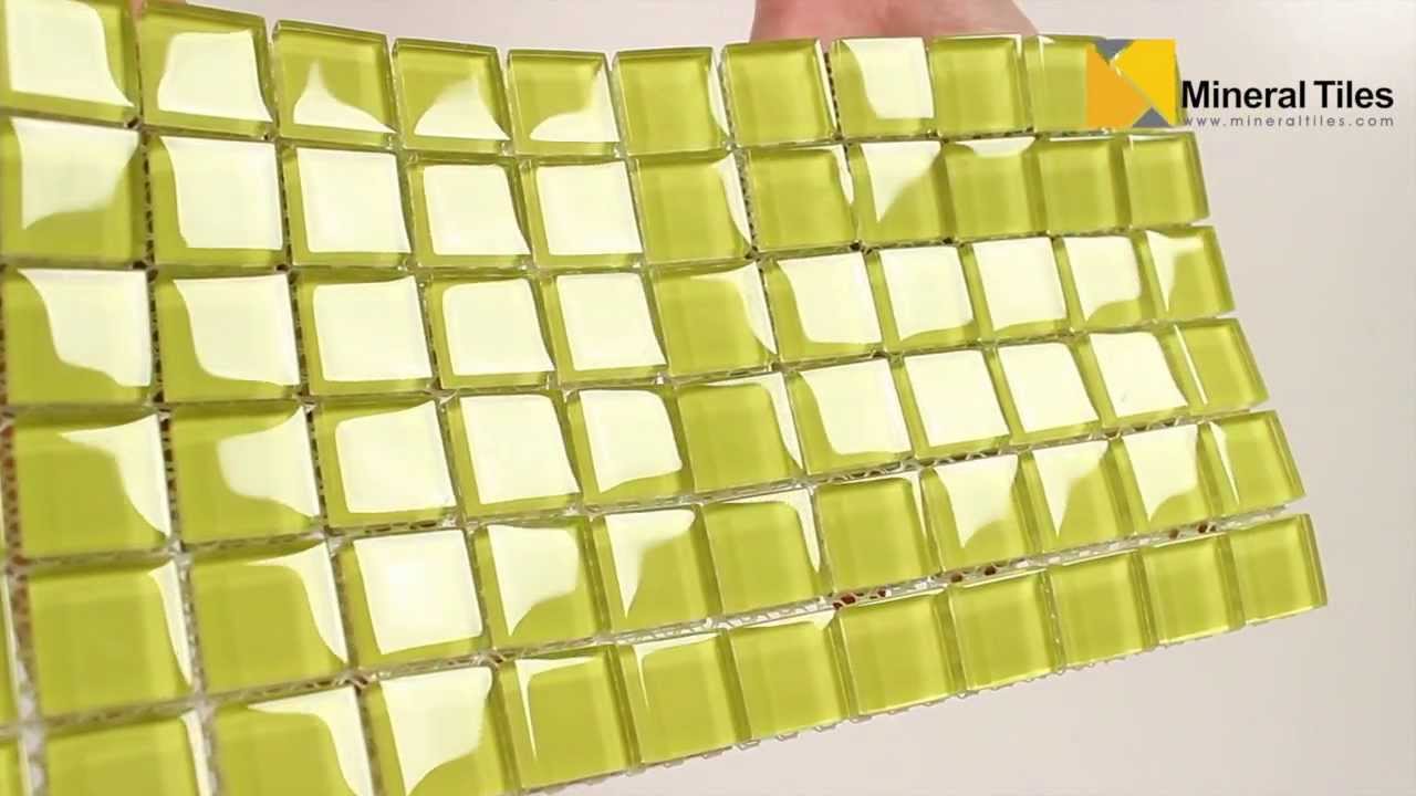 Glass Mosaic Tile Backsplash Yellow 1x1 101chiglabr108 Youtube