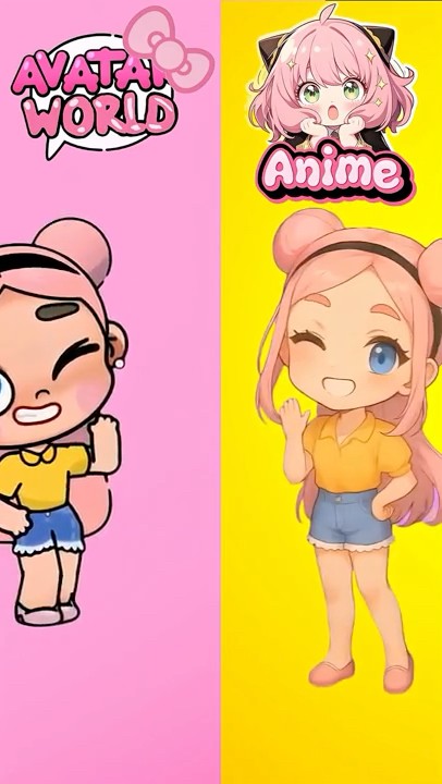 Avatar world or Anime?π« #shorts #anime #avatarworld #tocaboca