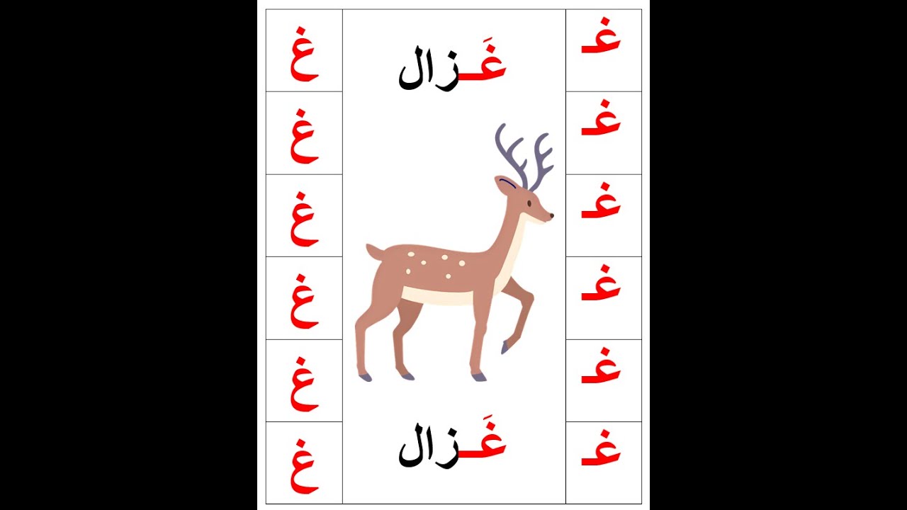 Letter حرف الغين غ - YouTube