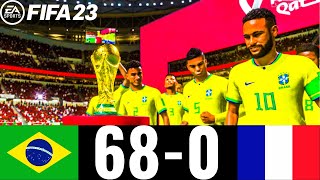 FIFA 23 - Brazil 68-0 France - World Cup 2022 Final Match | PS5™ [4K60]