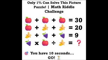 Solve It If You Can: Math Logic Puzzle , #mathchallenge ,#logicpuzzle #mathpuzzle #iqtest #puzzle