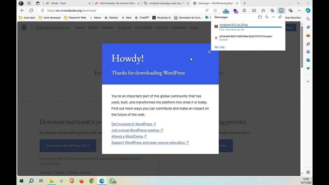 Tutos Cpanel - Como instalar WordPress manualmente