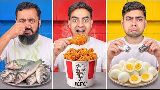 FRIED vs BOILED vs RAW FOOD CHALLENGE!