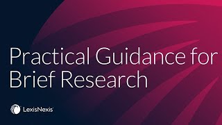 Practical Guidance for Brief Research