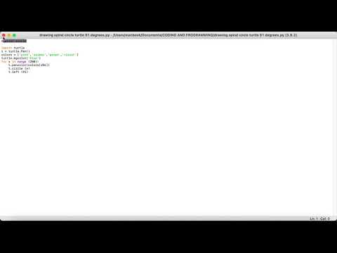 Python Drawing : spiral circle