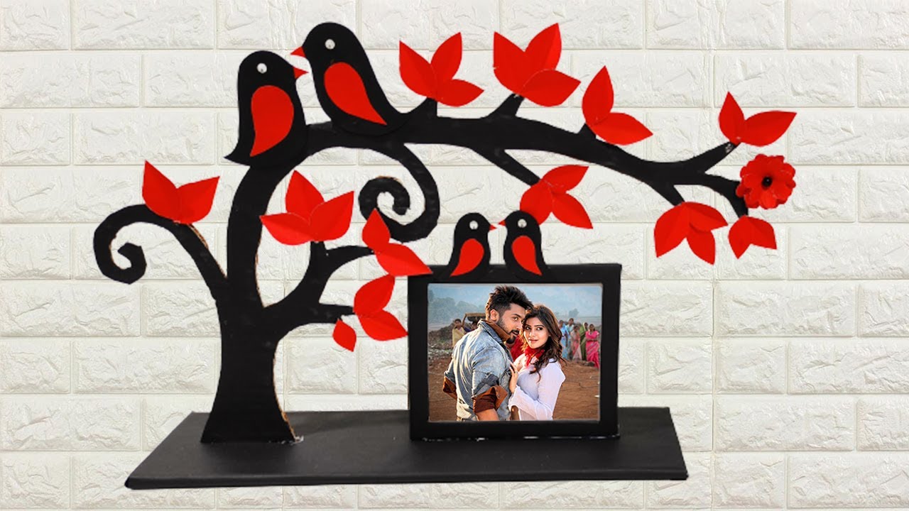 Tree Shape Photo Frame Photo Frame Diy Ideas Handmade Picture Frame Making At home YouTube