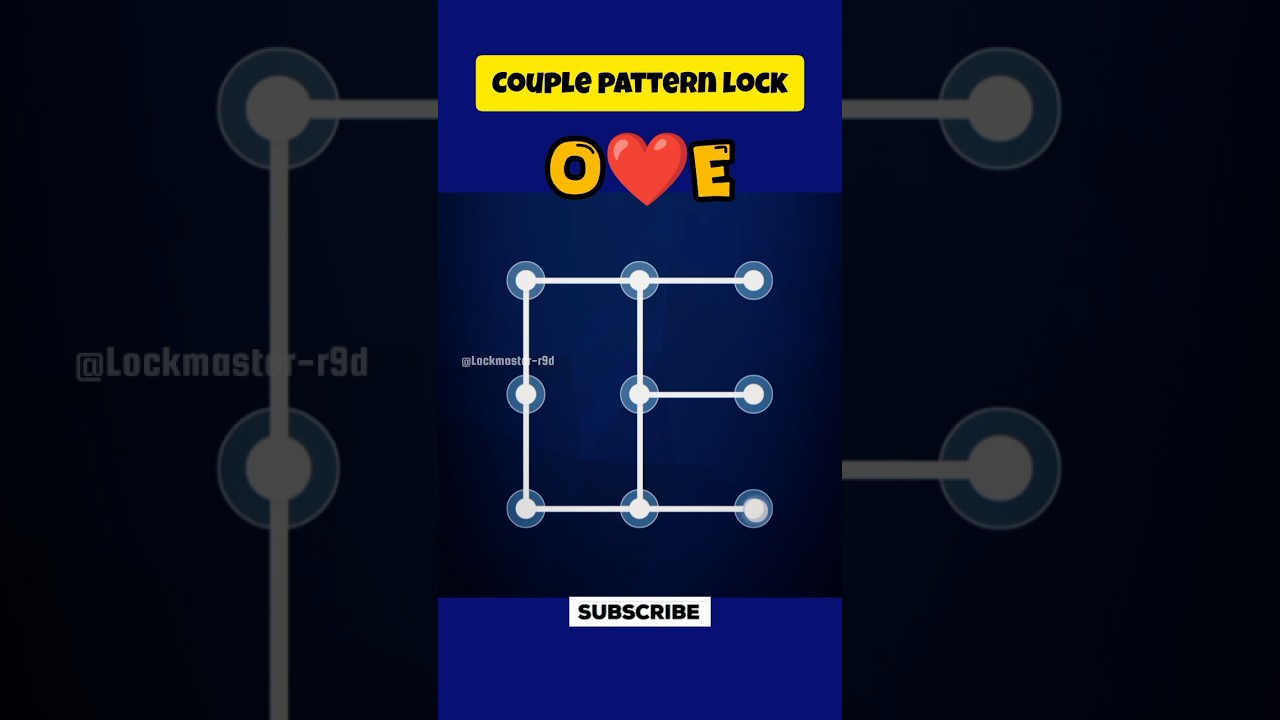 couple pattern lock😍 #pattern_unlock #pattern #patterns #patternlocksetting #phone #lock #viral #sub