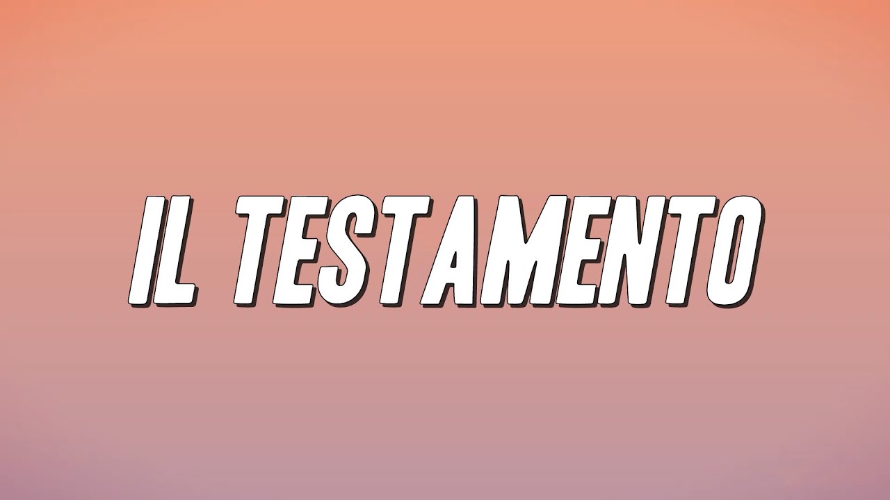 Fabrizio De André Il Testamento Testo