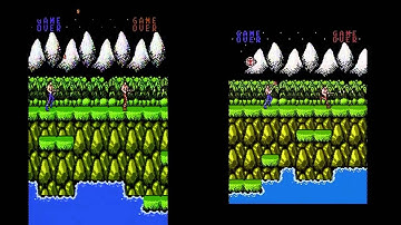 Contra: AV Famicom and PAL NES comparison