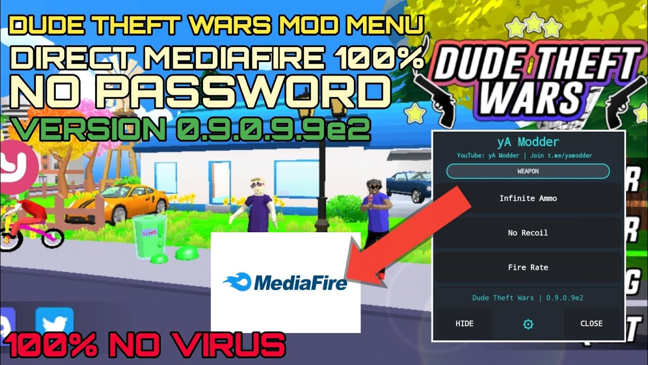 💥DUDE THEFT WARS MOD MENU 💥v.0.9.0.9e2 |  🔥DOWNLOAD MEDIAFIRE🔥