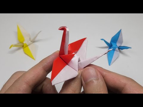 Let's Make Origami Odd Colored Crane Another Version