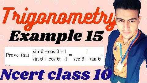 Example 15 Chapter -8 Introduction to Trigonometry NCERT class 10