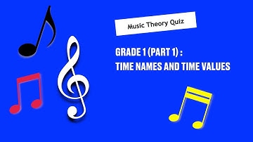Music Theory Grade 1 Quiz (Part 1) - Time Names and Time Values