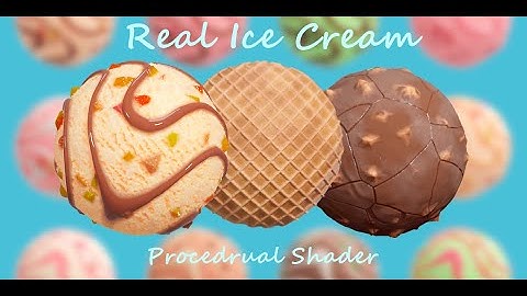 Real Ice Cream Shaders | Procedural materials | Quick Test ( Blender)