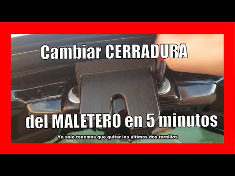 Video: Cómo Desmontar La Cerradura Del Maletero