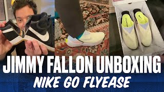 Jimmy Fallon Tries On The New Nike Hands Free Sneaker Go Flyease Youtube