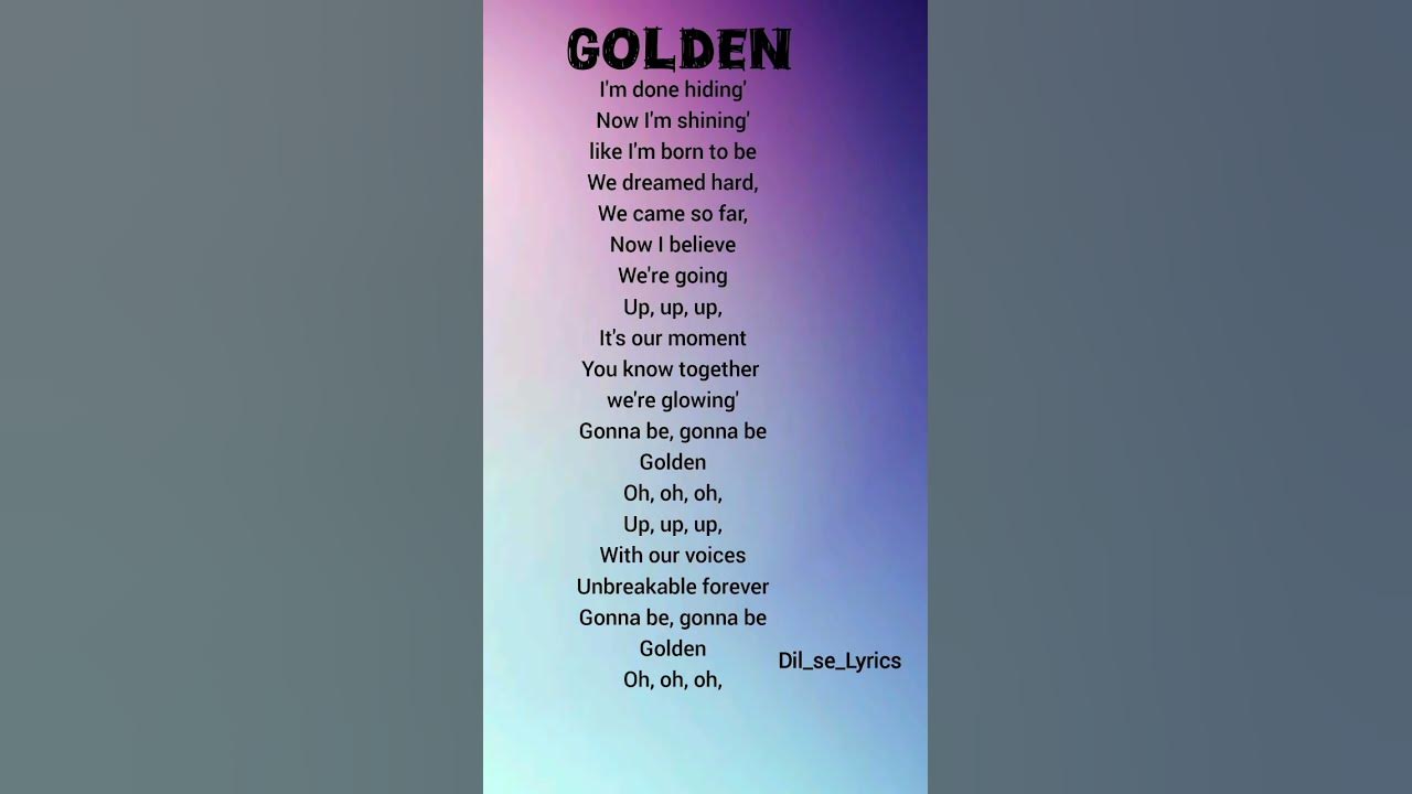 || golden (lyrics) ~🌼 k-pop demon hunter 💖|| #shorts #kpop #trending #song