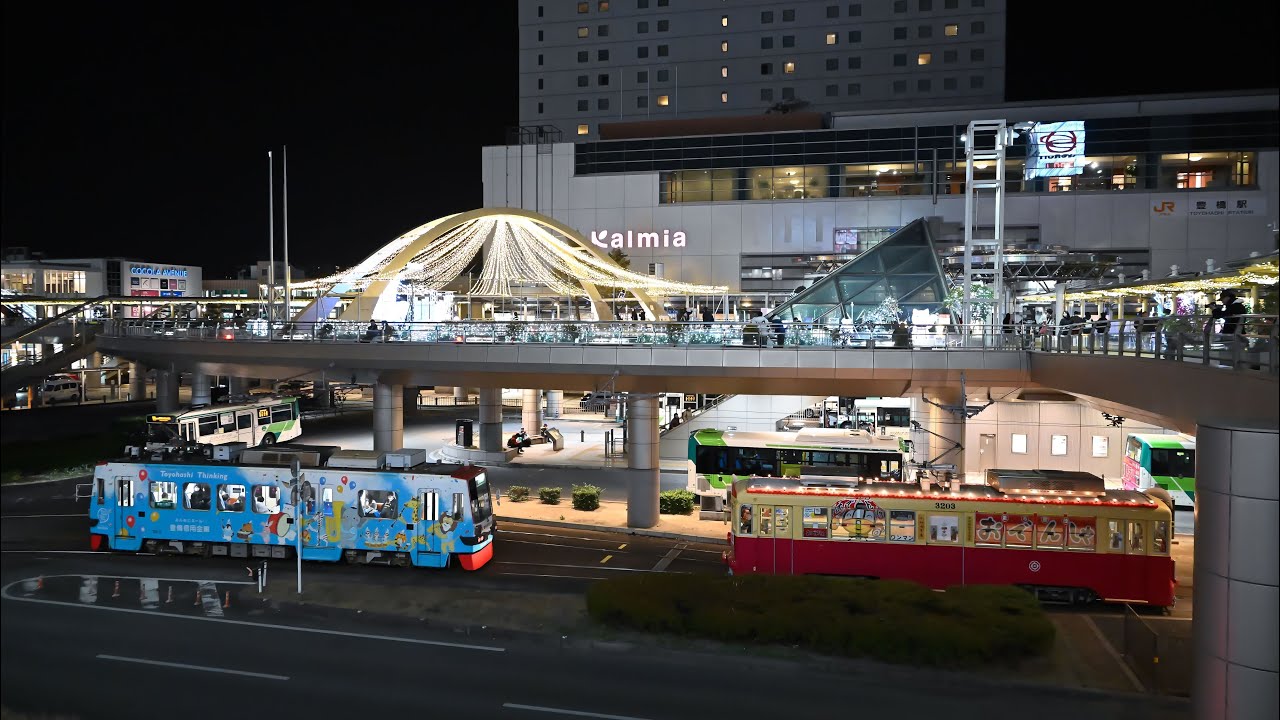 豊橋鉄道3200形(モ3203)おでんしゃ赤岩口返却回送 市内線駅前発車