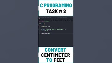 C Program To Convert Centimeter To Feet || #CLanguage #Coding #Programming