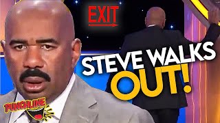 STEVE WALKS OUT! Steve Harvey's FUNNIEST Reactions On Family Feud!