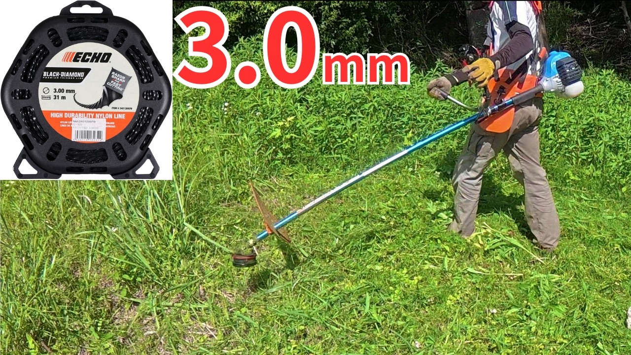 草刈機  ※要メンテナンス    ダイシン シンダイワRM3125でエコーブラックダイヤモンド3.0 - YouTube