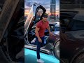 Silver Chrome Mercedes Flying Above Skyscrapers 😱 Future !#shorts #youtubeshorts #viral #trending