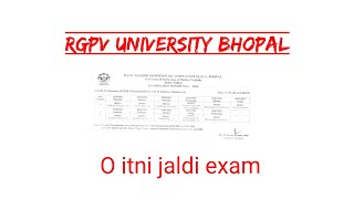 Rgpv 6 semester time table || b.pharmarmacy #rgpvexam