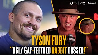 "I'm definitely turned on for this!" Tyson Fury vows to smash “ugly gap-teethed rabbit dosser” Usyk