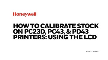 How to calibrate stock on PC23d, PC43, PD43 printers - using the LCD